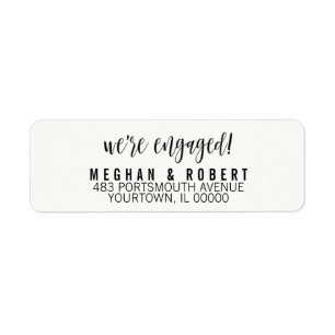 Return Address Labels We're Engaged Engagement