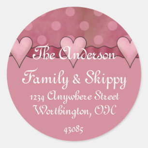Return Address Labels :: Whimiscal Hearts/Dots