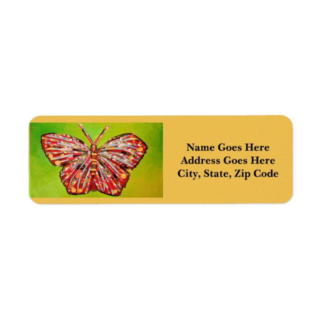 Return Address Labels with Cool Butterfly (Front)