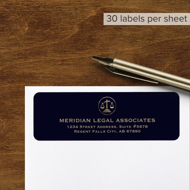  Return Address Labels with Justice Scale Logo (Creator Uploaded)