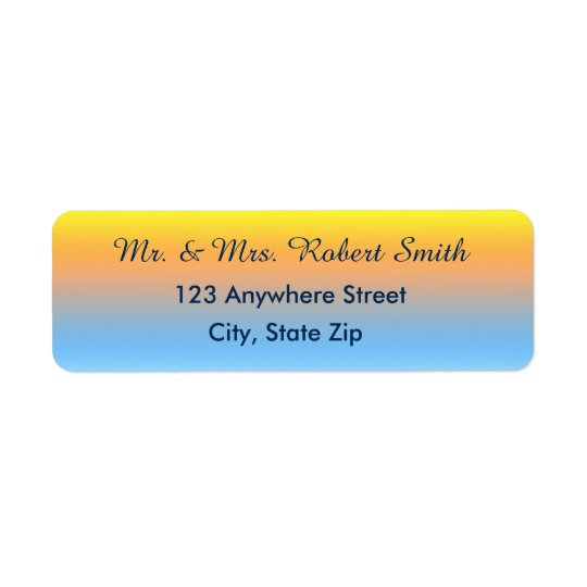 Return Address Labels with Sunset Beach Colours