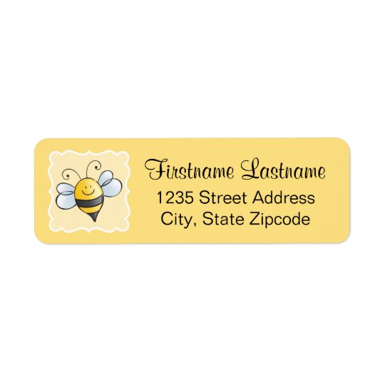 Return Address Labels | Yellow Bumblebee