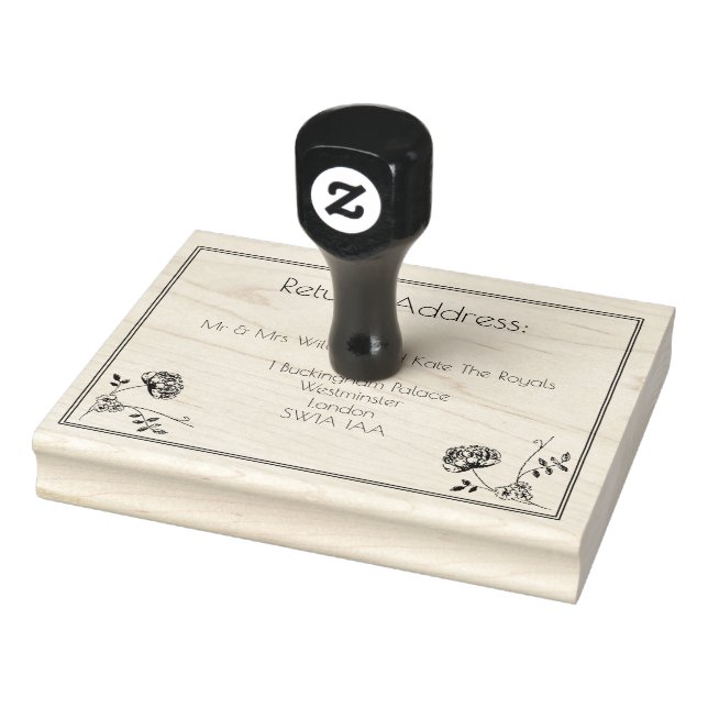 Return Address Large Stam Rubber Stamp (Stamp)
