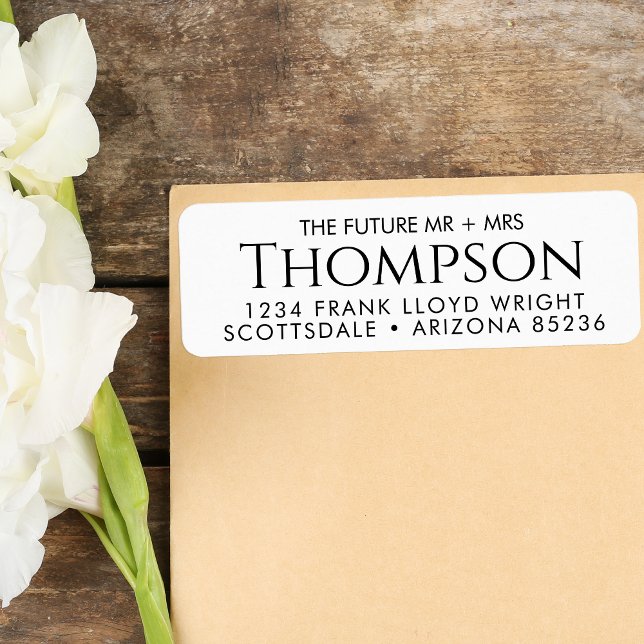 Return Address Modern Future Mr and Mrs Customised (Creator Uploaded)