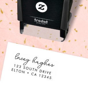 Return Address   Modern Minimal Stylish Script Self-inking Stamp