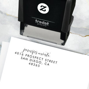 Return Address Modern Minimalist Handwritten Self-inking Stamp