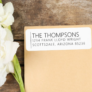 Return Address Modern Minimalistic Wedding Family