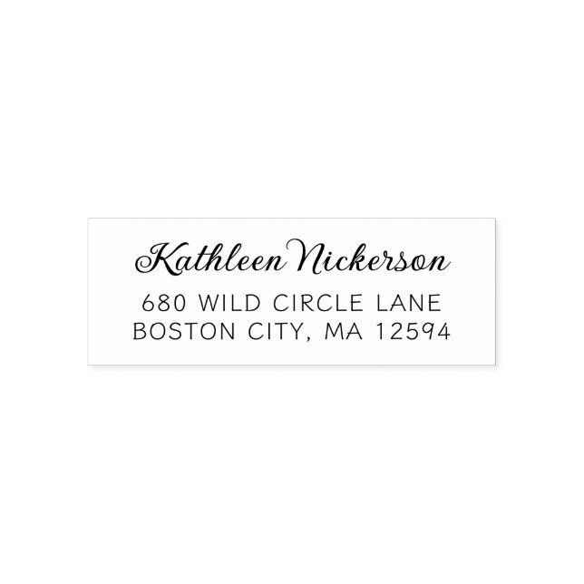 Return Address Modern Simple Self-inking Stamp (Design)