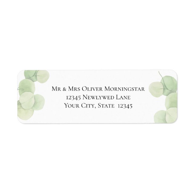 RETURN ADDRESS | Modern Springtime Eucalyptus (Front)