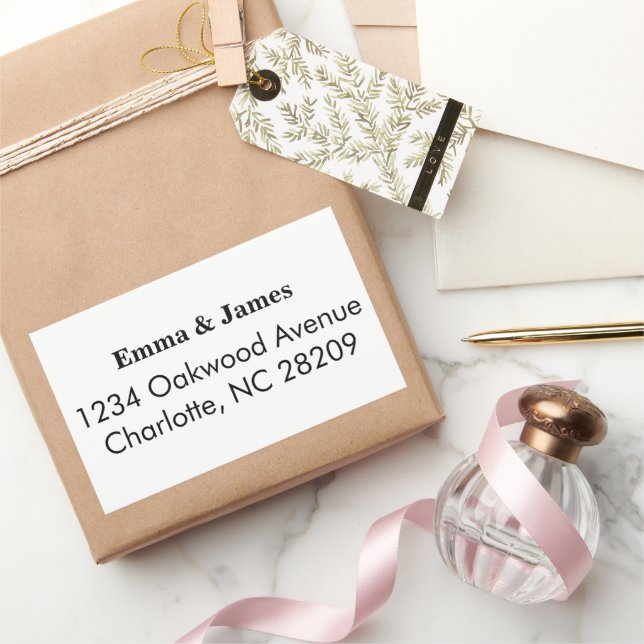 Return Address Personalized Wedding Address  Rectangular Sticker (Gifting)