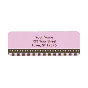 Return Address - Pink and brown