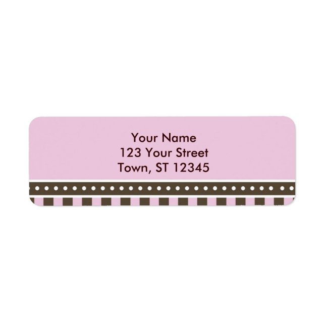 Return Address - Pink and brown (Front)