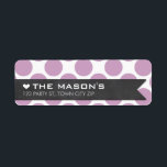 RETURN ADDRESS polka dot purple chalkboard flag<br><div class="desc">A modern, bold design with a super cute polka dot pattern. Setup as a template it is easy to customise with your own text - make it yours! Love the design but want to see it altered - different colour - a different product to complete your branding? No worries -...</div>