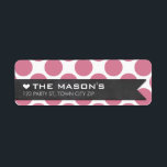RETURN ADDRESS polka dot rose pink chalkboard flag<br><div class="desc">A modern, bold design with a super cute polka dot pattern. Setup as a template it is easy to customise with your own text - make it yours! Love the design but want to see it altered - different colour - a different product to complete your branding? No worries -...</div>