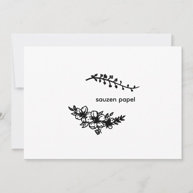 return address rubber stamps invitation (Front)