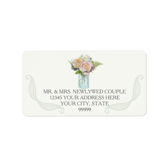 Return Address Rustic Vintage Lace Weathered Wood Address Label