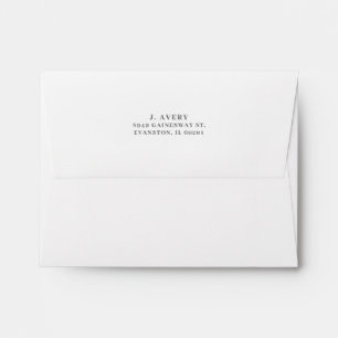 Return Address Simple Classic Dark Gray Envelope