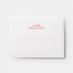 Return Address Simple Classic Red Envelope