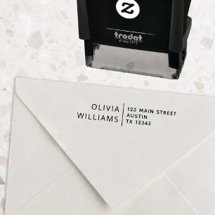Return Address Simple Minimal Self-inking Stamp