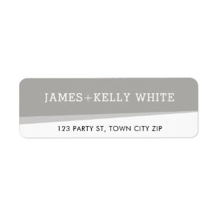RETURN ADDRESS simple modern angles cool grey