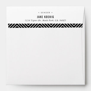 RETURN ADDRESS simple modern bold geometric red Envelope