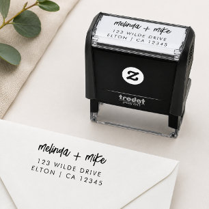 Return Address Stamp   Custom Couple Name Stamps