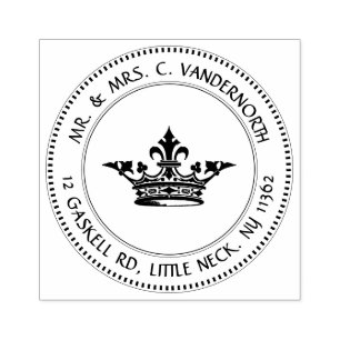 Return Address Stamp Vintage Mediaeval French Crow