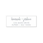 Return Address Stamp | Wedding Couple Names Script