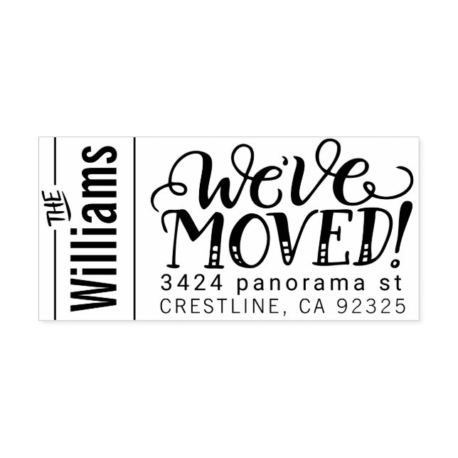 Return address stamp We've moved, new address (Imprint)