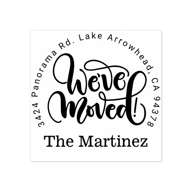 Return address stamp We've moved, new address (Imprint)