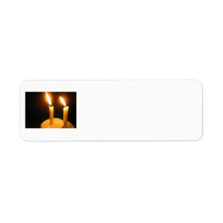 Return Address - Twin lit candles