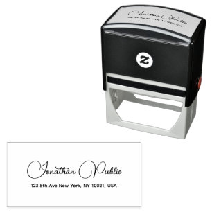 Return Address Typography Name Custom Template Self-inking Stamp