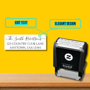 Return Address with Flourish Self-inking Stamp