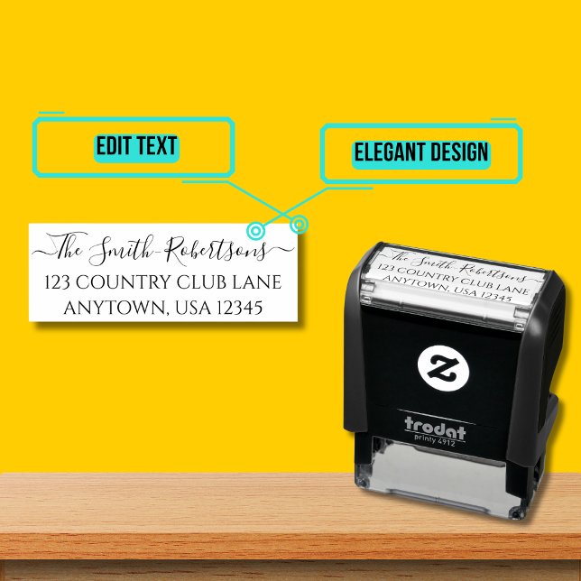Return Address with Flourish Self-inking Stamp (Please enjoy our design and see the others in the collection.)