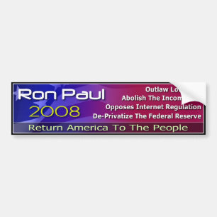 Return America To The People Bumper Sticker