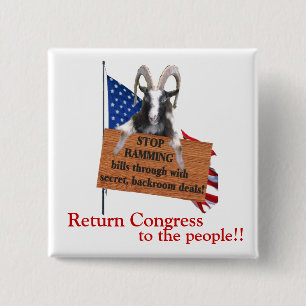 Return Congress to the People! 15 Cm Square Badge