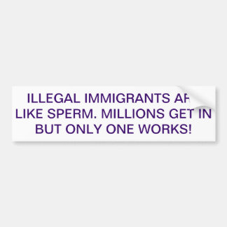 RETURN ILLEGAL IMMIGRANTS BUMPER STICKER