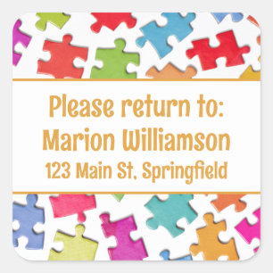 Return jigsaw puzzle to sticker sheet