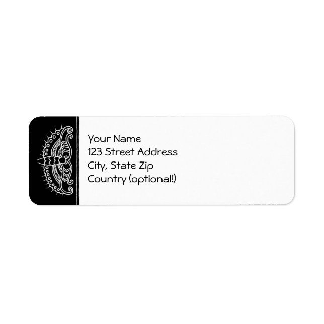 Return Label: A Letter from Butterfly (b&w) (Front)