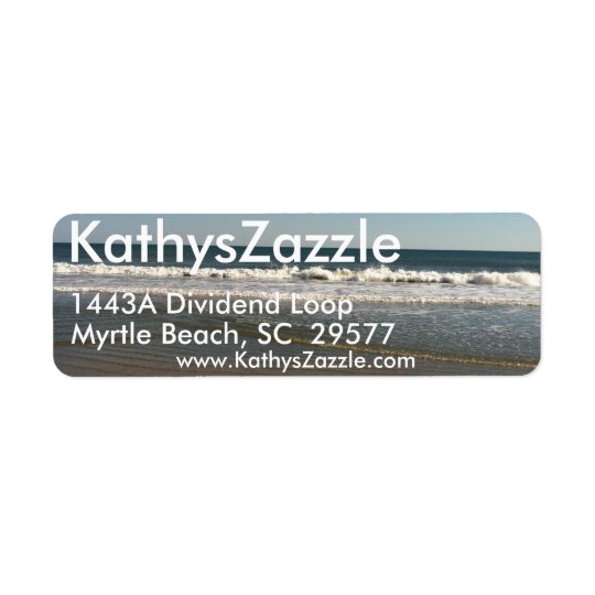 Return Mailing Address Labels, Ocean View Return Address Label