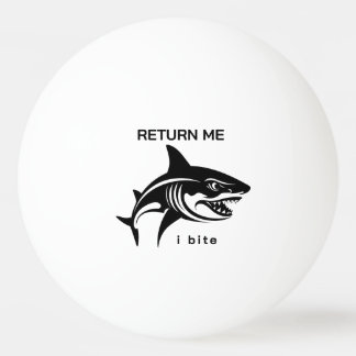 Return Me I Bite SHARK Great White Cruise Ship Ping Pong Ball