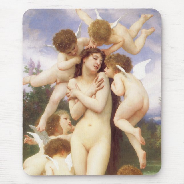 Return of Spring (Le Printemps) by Bouguereau Mouse Mat (Front)