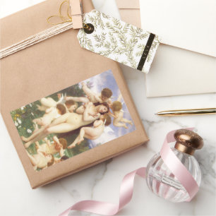 Return of Spring (Le Printemps) by Bouguereau Rectangular Sticker