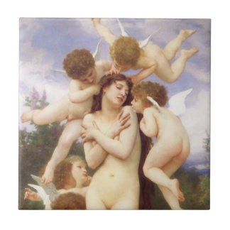 Return of Spring (Le Printemps) by Bouguereau Tile
