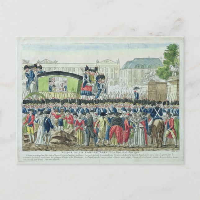 Return of the French Royal Family to Paris Postcard (Front)