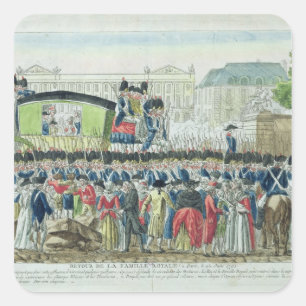 Return of the French Royal Family to Paris Square Sticker