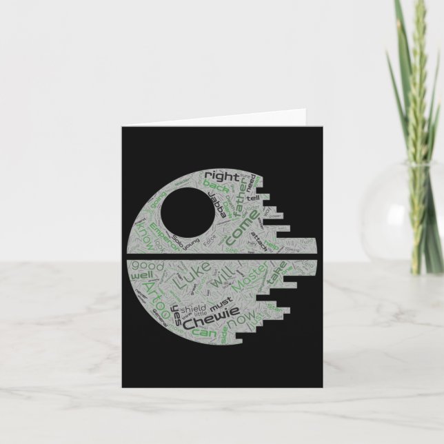 Return Of The Jedi Word Art Sticker  Card (Front)