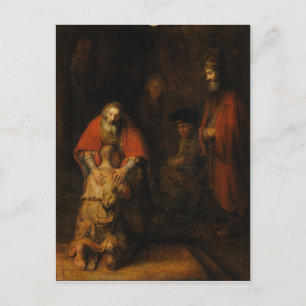 Return of the Prodigal Son by Rembrandt van Rijn Postcard
