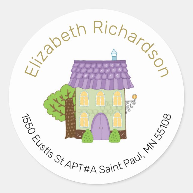 Return Round Address Labels (Front)
