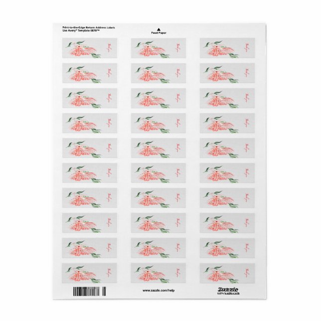 Return stickers label  (Full Sheet)